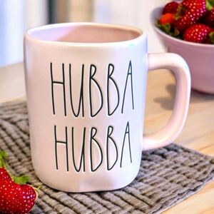NWOT Rae Dunn Blush Pink HUBBA HUBBA Mug Lovely Soft Shell Pink Collectible Gift
